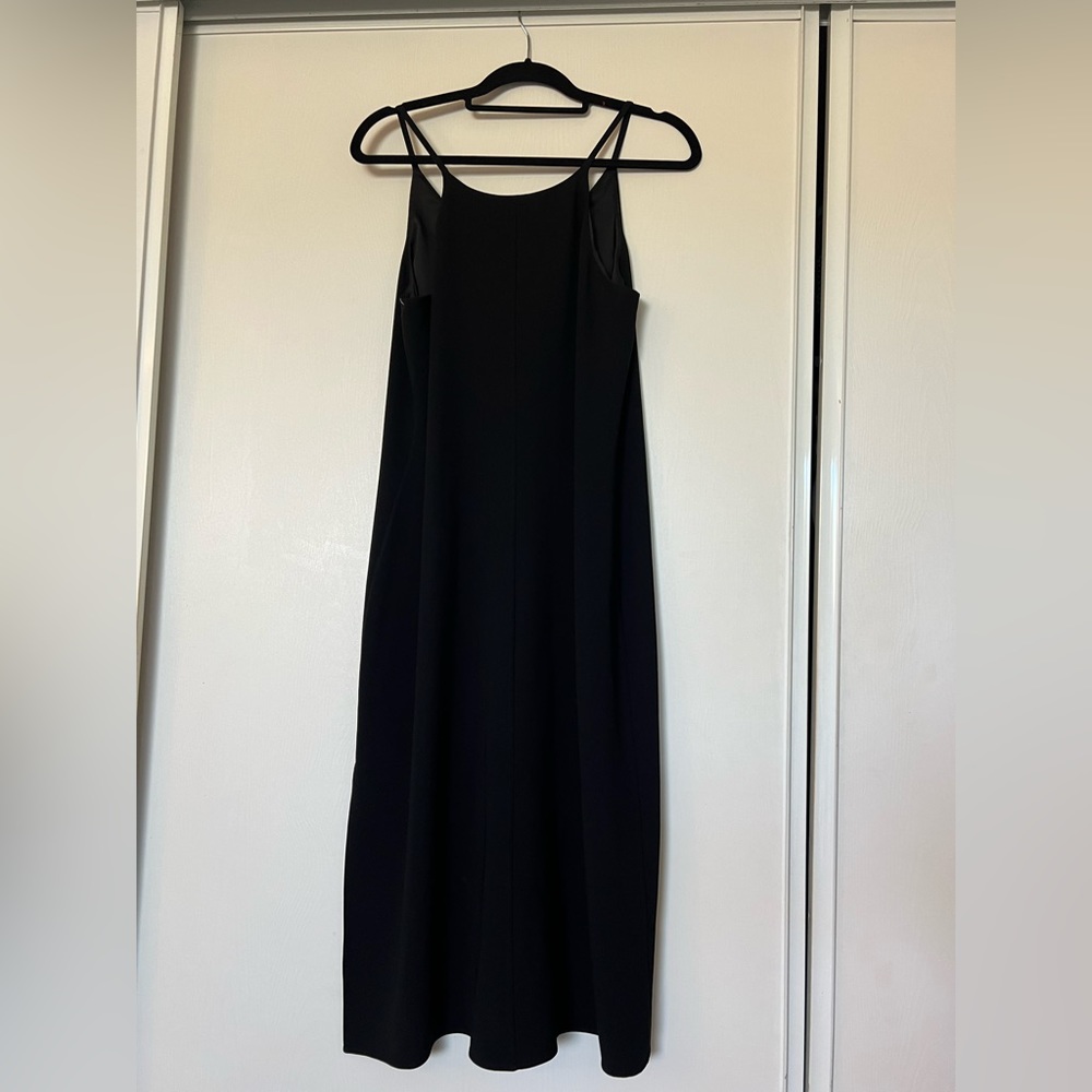 Kyun R Modern Crepe Theory Lbd Size 8 Midi V Neck… - image 3